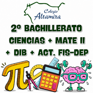 2BACH: LOTE COMPLETO Opción Ciencias + Matemáticas II + Dibujo Técnico + Actividad Físico-Deportivas